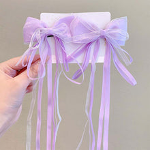 Load image into Gallery viewer, Bow Tie Ribbon Children Hair Clip Sweet Lovely Girl Multicoloured Bowknot Hairpin Versatile Hair Accessory
