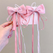 Load image into Gallery viewer, Bow Tie Ribbon Children Hair Clip Sweet Lovely Girl Multicoloured Bowknot Hairpin Versatile Hair Accessory

