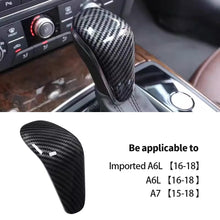 Load image into Gallery viewer, Carbon Fiber Car Gear Shift Head Knob Cover Texture Sticker Decoration Auto Interior Accessories For Audi A7 15-18 A6L 16-18

