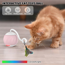 Load image into Gallery viewer, Cat Interactive Ball Toy Pet Kitten Remote Control Smart Rolling Pumpkin Ball Electric Automatic Cat Running Balls with LED Light
