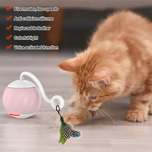 Load image into Gallery viewer, Cat Interactive Ball Toy Pet Kitten Remote Control Smart Rolling Pumpkin Ball Electric Automatic Cat Running Balls with LED Light
