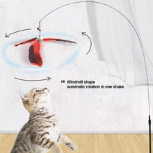 Load image into Gallery viewer, Rotating Feather Pendant with Bell DIY Replace Cat Teaser Stick Replacement Pendant Pet Toy Accessories
