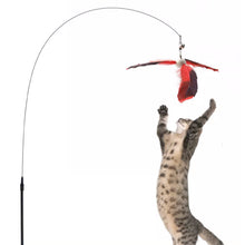 Load image into Gallery viewer, Rotating Feather Pendant with Bell DIY Replace Cat Teaser Stick Replacement Pendant Pet Toy Accessories
