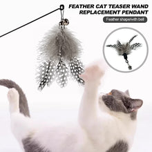 Load image into Gallery viewer, 5pcs Feather Pendant with Bell DIY Replace Cat Teaser Stick Replacement Pendant Pet Toy Accessories
