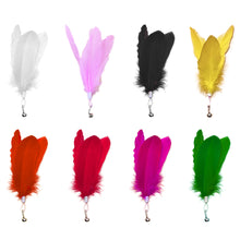 Load image into Gallery viewer, Wide Large Feather Pendant with Bell DIY Replace Cat Teaser Stick Replacement Pendant Pet Toy Accessories
