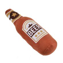 Load image into Gallery viewer, Funny Plush Toys for Dog Squeaky Beer Bottle Dog Toy Bite-Resistant Wine Bottle Juice Box Chew Toy Interactive Toys Pet Supplies
