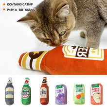 Load image into Gallery viewer, Funny Plush Toys for Dog Squeaky Beer Bottle Dog Toy Bite-Resistant Wine Bottle Juice Box Chew Toy Interactive Toys Pet Supplies
