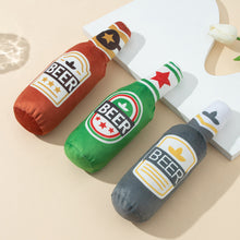 Load image into Gallery viewer, Funny Plush Toys for Dog Squeaky Beer Bottle Dog Toy Bite-Resistant Wine Bottle Juice Box Chew Toy Interactive Toys Pet Supplies
