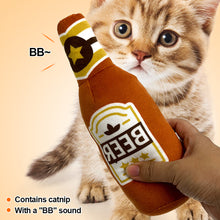 Load image into Gallery viewer, Funny Plush Toys for Dog Squeaky Beer Bottle Dog Toy Bite-Resistant Wine Bottle Juice Box Chew Toy Interactive Toys Pet Supplies
