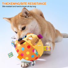 Load image into Gallery viewer, Interactive Ball Dog Toy for Aggressive Chewers Training Decompress Bite Resistant Plush Handle Dog Toys with Bells Pet Supplies
