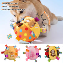 Load image into Gallery viewer, Interactive Ball Dog Toy for Aggressive Chewers Training Decompress Bite Resistant Plush Handle Dog Toys with Bells Pet Supplies
