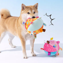 Load image into Gallery viewer, Interactive Ball Dog Toy for Aggressive Chewers Training Decompress Bite Resistant Plush Handle Dog Toys with Bells Pet Supplies
