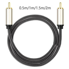 Load image into Gallery viewer, Digital Audio Cable Coaxial Digital Audio Cable Gold-Plated Subwoofer Cable Male To Male SPDIF Stereo Audio Cable For Home
