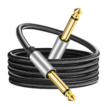 Load image into Gallery viewer, 6.35mm Instrument Cable 1/4inch cable Guitar Patch Cords Stereo Audio Cable jack Male to Male for Keyboard
