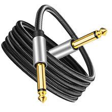 Load image into Gallery viewer, 6.35mm Instrument Cable 1/4inch cable Guitar Patch Cords Stereo Audio Cable jack Male to Male for Keyboard
