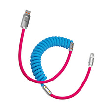Load image into Gallery viewer, 120W Fast Charging Cable Retractable Aluminum Alloy PD Charging Cable USB C Data Cable for Samsung Galaxy OPPO Xiaomi Huawei 2m
