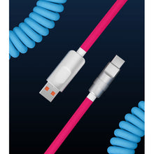 Load image into Gallery viewer, 120W Fast Charging Cable Retractable Aluminum Alloy PD Charging Cable USB C Data Cable for Samsung Galaxy OPPO Xiaomi Huawei 2m
