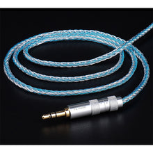 Load image into Gallery viewer, FZ F2 Pro 8 Core Earphones Silver Plated HIFI Upgrade Cable Blue\Black0.78 /2Pin Connector For TRN VX pro TA2 V90 TA1 ZSX TA2

