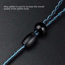 Load image into Gallery viewer, FZ F2 Pro 8 Core Earphones Silver Plated HIFI Upgrade Cable Blue\Black0.78 /2Pin Connector For TRN VX pro TA2 V90 TA1 ZSX TA2
