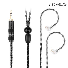 Load image into Gallery viewer, FZ F2 Pro 8 Core Earphones Silver Plated HIFI Upgrade Cable Blue\Black0.78 /2Pin Connector For TRN VX pro TA2 V90 TA1 ZSX TA2
