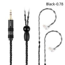 Load image into Gallery viewer, FZ F2 Pro 8 Core Earphones Silver Plated HIFI Upgrade Cable Blue\Black0.78 /2Pin Connector For TRN VX pro TA2 V90 TA1 ZSX TA2
