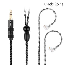 Load image into Gallery viewer, FZ F2 Pro 8 Core Earphones Silver Plated HIFI Upgrade Cable Blue\Black0.78 /2Pin Connector For TRN VX pro TA2 V90 TA1 ZSX TA2
