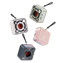 Load image into Gallery viewer, Transparent Bluetooth Mini Speaker Mecha Style Small Steel Cannon High-definition Call Outdoor Sports Portable Subwoofer Sound
