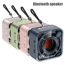 Load image into Gallery viewer, Transparent Bluetooth Mini Speaker Mecha Style Small Steel Cannon High-definition Call Outdoor Sports Portable Subwoofer Sound
