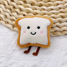 Load image into Gallery viewer, Cute Cartoon Plush Bread/Peach Brooch Girl Clothes Badge Pins DIY Food/Fruit Pendant Backpacks Decoration Accessories Soft Cute Pin
