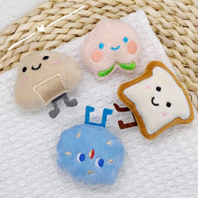 Load image into Gallery viewer, Cute Cartoon Plush Bread/Peach Brooch Girl Clothes Badge Pins DIY Food/Fruit Pendant Backpacks Decoration Accessories Soft Cute Pin
