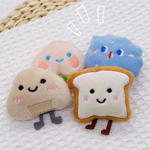 Load image into Gallery viewer, Cute Cartoon Plush Bread/Peach Brooch Girl Clothes Badge Pins DIY Food/Fruit Pendant Backpacks Decoration Accessories Soft Cute Pin
