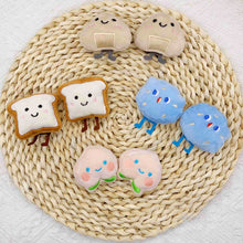 Load image into Gallery viewer, Cute Cartoon Plush Bread/Peach Brooch Girl Clothes Badge Pins DIY Food/Fruit Pendant Backpacks Decoration Accessories Soft Cute Pin
