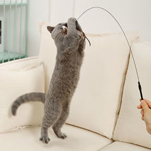 Load image into Gallery viewer, Cat Dual Head Feather Teaser Stick with Suction Plate Set Interactive Toys Funny Cat Teaser Wand with Bell Toy for Kitten Playing Cat Supplies
