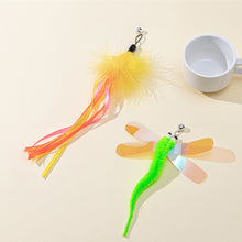 Load image into Gallery viewer, Cat Dual Head Feather Teaser Stick with Suction Plate Set Interactive Toys Funny Cat Teaser Wand with Bell Toy for Kitten Playing Cat Supplies
