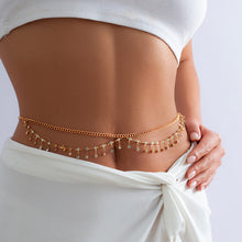 Load image into Gallery viewer, Bikini Rhinestone Chain Waist Decoration Multi Layered Body Chain Butterfly Metal Tassel Waist Chain Female Jewelry Accessory
