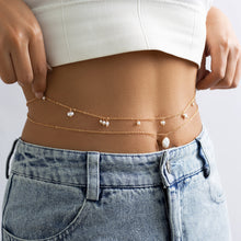 Load image into Gallery viewer, Simple Beach Style Imitation Pearl Corn Kernel Waist Chain Fashion Tassel Waist Chain Women Female Jewelry Accessory
