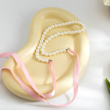 Load image into Gallery viewer, Vintage French Palace Pearl Necklace DIY Elegant Ribbon Bow Necklace Women Female Jewelry Accessory
