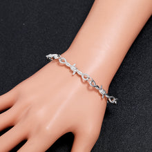 Load image into Gallery viewer, Creative Dark Manger Silver Bracelet with Thorn and Thorn Men's and Women's Fashion Bracelet Jewelry Accessory

