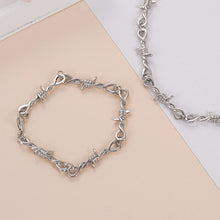 Load image into Gallery viewer, Creative Dark Manger Silver Bracelet with Thorn and Thorn Men's and Women's Fashion Bracelet Jewelry Accessory
