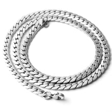 Load image into Gallery viewer, Sterling Silver 6mm Side Chain 8/18/20/22/24 Inch Necklace For Woman Men Fashion Wedding Engagement Jewelry Gift
