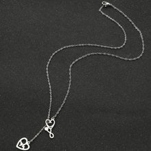 Load image into Gallery viewer, Women's Stainless Steel Double Pendant Stethoscope Heart Palpitating Necklace Fashionable Matching Women Jewelry Accessory
