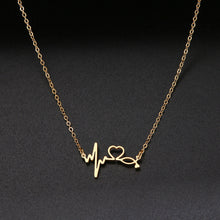 Load image into Gallery viewer, Personalized Electrocardiogram Love Collarbone Chain Fashion Simple Short Style Temperament Necklace Female Necklace
