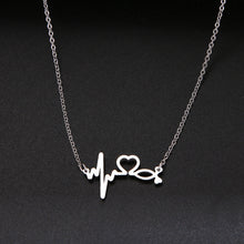 Load image into Gallery viewer, Personalized Electrocardiogram Love Collarbone Chain Fashion Simple Short Style Temperament Necklace Female Necklace
