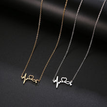 Load image into Gallery viewer, Personalized Electrocardiogram Love Collarbone Chain Fashion Simple Short Style Temperament Necklace Female Necklace
