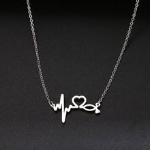 Load image into Gallery viewer, Personalized Electrocardiogram Love Collarbone Chain Fashion Simple Short Style Temperament Necklace Female Necklace
