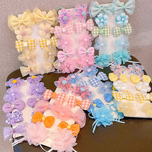 Load image into Gallery viewer, 10pcs/set Cute Children Hair Clips Fabric Bowknot Flower Hairpin Bangs Hair Clips Fashionable Hair Accessories Headwear
