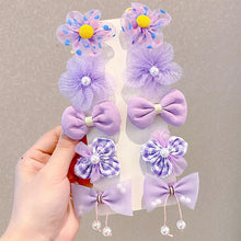 Load image into Gallery viewer, 10pcs/set Cute Children Hair Clips Fabric Bowknot Flower Hairpin Bangs Hair Clips Fashionable Hair Accessories Headwear
