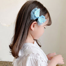 Load image into Gallery viewer, 10pcs/set Mesh Bowknot Flower Hair Clips Sweet Cute Children Colorful Hairpin Headwear Hair Accessories

