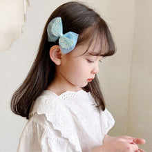 Load image into Gallery viewer, 10pcs/set Mesh Bowknot Flower Hair Clips Sweet Cute Children Colorful Hairpin Headwear Hair Accessories
