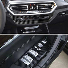 Load image into Gallery viewer, Carbon Fiber Car Gearbox Panel Trim Gear Shift Knob Transmission Window Control Cover AccessoriesFor BMW X3 2022 G01 X4 G02 IX3 G08 M Sport
